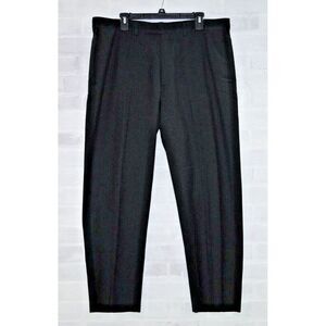 Kenneth Cole Reaction Mens Size 38x30 Black Stripe‎ Flat Front Dress Pants